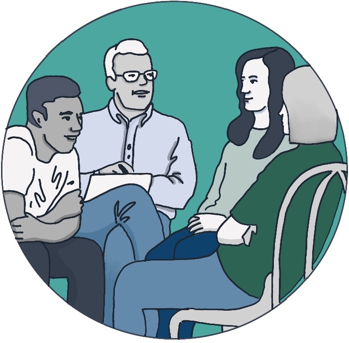 Group therapy illustration